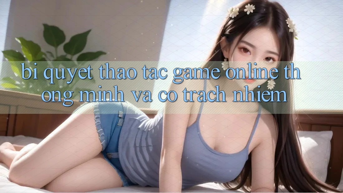 Bí Quyết Thao tác Game Online Thông Minh Và Có Trách Nhiệm